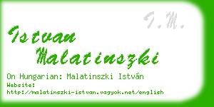 istvan malatinszki business card